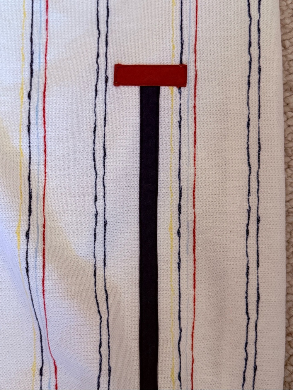 Windsor White Shift Dress with Red and Navy Trim - Picture 6 of 8